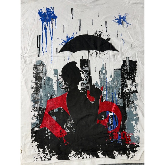 Omerta Society Vintage White Graphic Tee XL Men of Respect Code of Silence Shirt - Picture 3 of 7